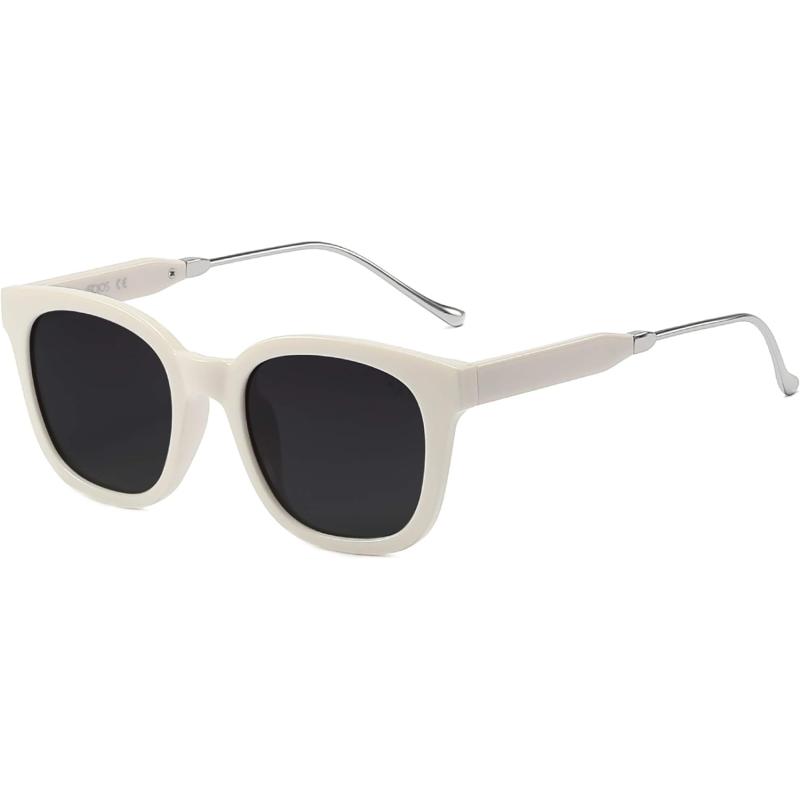 Sojos SJ1137 C4 JL Classic Square Black Frame Flat Grey Lens Sunglasses w/  Case | eBay